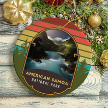 Load image into Gallery viewer, American Samoa National Park Retro Style Ornament, Tutuila Tourist Attraction and Gift