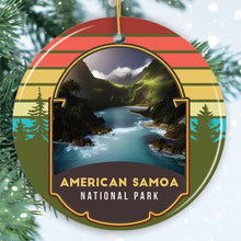 Load image into Gallery viewer, American Samoa National Park Retro Style Ornament, Tutuila Tourist Attraction and Gift