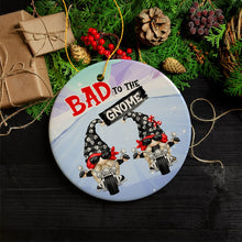 Carregar imagem no visualizador da galeria, Bad to the Gnome Biker Theme Christmas Ornament