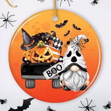 Load image into Gallery viewer, Boo! Halloween Ghost Gnome Ornament