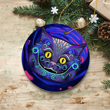Cargar imagen en el visor de la galería, Cheshire Cat Christmas Ornament