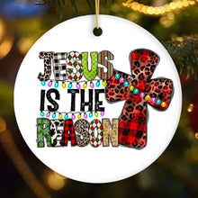 Carregar imagem no visualizador da galeria, Jesus is the Reason Christmas Ornament, Holy Nativity Remembrance Keepsake