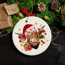 Carregar imagem no visualizador da galeria, Highland Cow Christmas Ornament, Cattle Tree Decoration