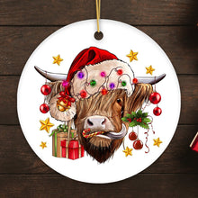 Carregar imagem no visualizador da galeria, Highland Cow Christmas Ornament, Cattle Tree Decoration