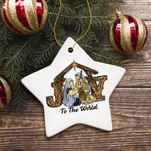 Carregar imagem no visualizador da galeria, Joy to the World Religious Nativity Christmas Ornament, Birth of Jesus Holiday Decoration