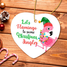 Carregar imagem no visualizador da galeria, Let’s Flamingo to some Christmas Jingles Cute Bird Ornament