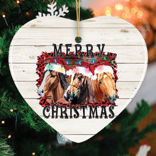 Carregar imagem no visualizador da galeria, Merry Christmas Horse Stable Christmas Ornament