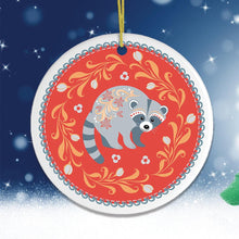 Carregar imagem no visualizador da galeria, Minimalist Scandinavian Raccoon Ornament