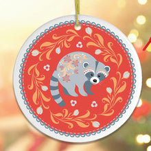 Carregar imagem no visualizador da galeria, Minimalist Scandinavian Raccoon Ornament