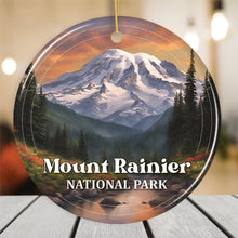 Carregar imagem no visualizador da galeria, Mount Rainier National Park Retro Style Ornament, Washington USA Tourist Attraction and Gift