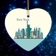 Carregar imagem no visualizador da galeria, New York City Ornament, Minimalist NYC Christmas Decoration