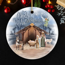Carregar imagem no visualizador da galeria, Oh Holy Night Nativity Religious Christmas Ornament, Birth of Jesus Decoration