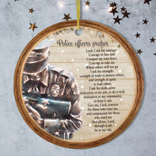 Load image into Gallery viewer, Police Officers Prayer Religious Law Enforcement Christmas Ornament