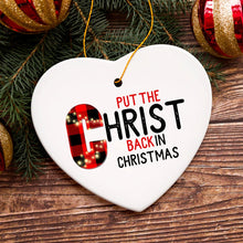 Carregar imagem no visualizador da galeria, Put the Christ Back in Christmas Holiday Ornament, Religious Christian Theme