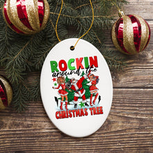 Carregar imagem no visualizador da galeria, Rockstar Dancing Santa and the Ladies Cool and Funny Ornament, Rockin Around the Christmas Tree