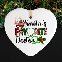 Load image into Gallery viewer, Santa’s Favorite Doctor Christmas Ornament, Appreciation Gift for Medical Worker and Phd