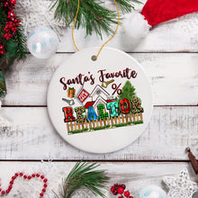 Load image into Gallery viewer, Santa’s Favorite Realtor Christmas Ornament, Real Estate Agent Gift