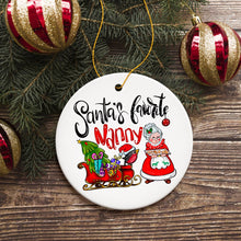 Load image into Gallery viewer, Santa’s Favorite Nanny Christmas Ornament, Babysitter Appreciation Gift