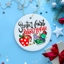 Load image into Gallery viewer, Santa’s Favorite Retired Teacher Christmas Ornament, Retirement Appreciation Gift Idea for Professor