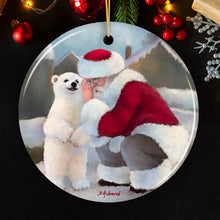 Carregar imagem no visualizador da galeria, Sharing Secrets Santa and Polar Bear Winter Dream Christmas Ornament