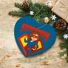 Carregar imagem no visualizador da galeria, Supermom Christmas Ornament, Superhero Themed Gift for Mom