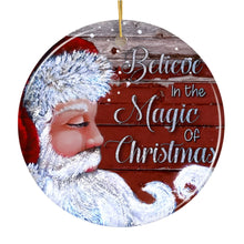 Carregar imagem no visualizador da galeria, Vintage Santa Believe in the Magic of Christmas Ornament
