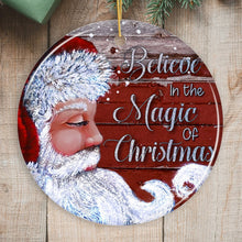 Carregar imagem no visualizador da galeria, Vintage Santa Believe in the Magic of Christmas Ornament