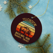 Carregar imagem no visualizador da galeria, Yellowstone National Park Retro Bison Ornament