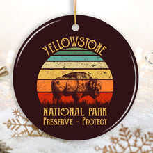 Carregar imagem no visualizador da galeria, Yellowstone National Park Retro Bison Ornament