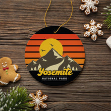 Load image into Gallery viewer, Yosemite National Park Retro Style Ornament, California USA Tourist Attraction and Gift