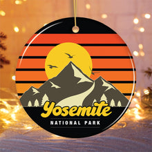 Load image into Gallery viewer, Yosemite National Park Retro Style Ornament, California USA Tourist Attraction and Gift