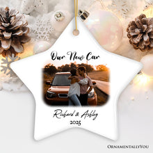 Carregar imagem no visualizador da galeria, Personalized First Car Photo Ornament, New Driver Picture Custom Christmas Family Gift