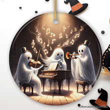 Carregar imagem no visualizador da galeria, Ghostly Triumvirate Musical Prodigies Ornament, Whimsical Horror Musicians Unique Halloween Tree Gift