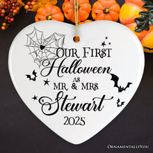 Load image into Gallery viewer, Elegant & Minimalist First Halloween Married Custom Ornament, Spooky Keepsake Couples Gift