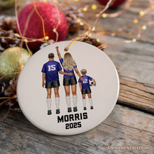 Carregar imagem no visualizador da galeria, Soccer Family Personalized Ornament, Custom Christmas Gift for Football Players and Coaches