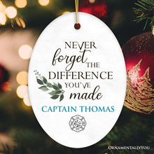 Carregar imagem no visualizador da galeria, Firefighter Personalized Gift Inspirational Quote Ornament, Fire Department Gift
