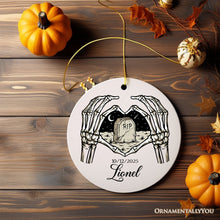 Carregar imagem no visualizador da galeria, Rest In Peace Skeleton Keepsake Ornament, Halloween Themed Memorial Gift
