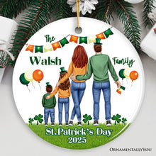 Carregar imagem no visualizador da galeria, St Patricks Day Personalized Family Ornament, Irish Themed Customized Gift for St Pattys