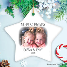 Load image into Gallery viewer, Best Friend and Sister Personalized Keepsake Ornament, A Gift for the Bestie