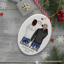 Carregar imagem no visualizador da galeria, Lovers Together Personalized Christmas Ornament, Couples Custom Keepsake Gift
