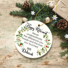 Carregar imagem no visualizador da galeria, Happy Retirement Sentimental Quote Personalized Ornament Gift, Never Underestimate the Difference You Made