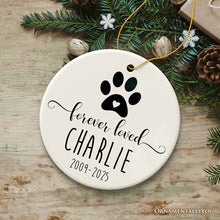 Carregar imagem no visualizador da galeria, Personalized Pet Memorial Keepsake Ornament, Forever Loved Loss of Dog or Cat