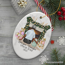 Carregar imagem no visualizador da galeria, Grandpa and Grandsons Personalized Christmas Ornament, Grandfather Holiday Gift
