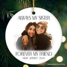 Load image into Gallery viewer, Best Friend and Sister Personalized Keepsake Ornament, A Gift for the Bestie