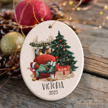 Carregar imagem no visualizador da galeria, Personalized Toddler Ceramic Christmas Ornament, Gift for Child