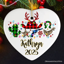 Carregar imagem no visualizador da galeria, Personalized Buffalo Plaid Gunslinger Western Cowboy Style Christmas Ornament