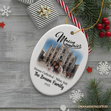 Carregar imagem no visualizador da galeria, Making Memories Personalized Vacation Themed Ornament, Photo Upload Travel Souvenir