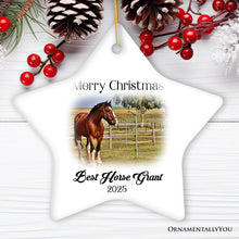 Carregar imagem no visualizador da galeria, Personalized Horse Photo Ornament, Keepsake Picture Horse Lovers Gifts