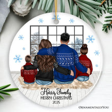 Carregar imagem no visualizador da galeria, Family of Four Personalized Winter Theme Christmas Ornament