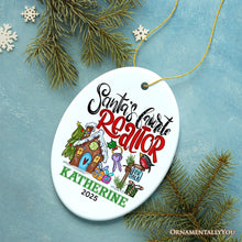 Carregar imagem no visualizador da galeria, Personalized Santa’s Favorite Realtor Christmas Ornament, Real Estate Agent Custom Appreciation Gift